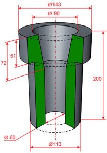 Насадка песковая 60х143х200