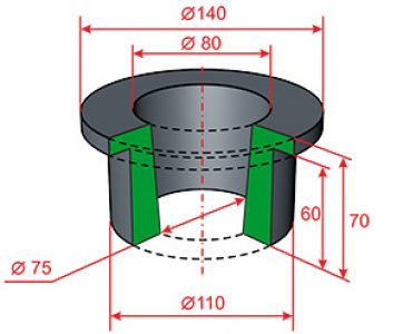 Насадка песковая 75х140х70